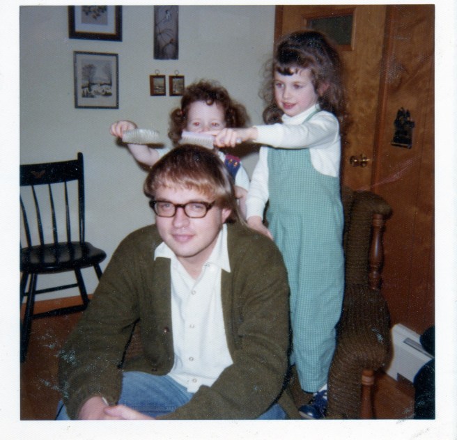 brushing dad's hair234